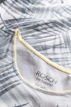 T-Shirt Im Palmenprint Mit Kontrastdetail In Pastell-Gelb Mix Und Match Baumwolle/Elasthan -Pyjamas Für Zuhause 1222060 11436 10