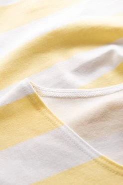 T-Shirt Im Sommerlichen Ringeldruck Gelb-Weiß Mix Und Match Baumwolle/Elasthan 10 T-Shirt Im Sommerlichen Ringeldruck Gelb-Weiß Mix Und Match Baumwolle/Elasthan -Pyjamas Für Zuhause 1222062 16565 10