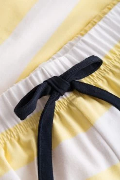 Shorts Im Sommerlichen Ringeldruck Gelb-Weiß Mix Und Match Baumwolle/Elasthan -Pyjamas Für Zuhause 1222073 16565 10