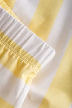 Shorts Im Sommerlichen Ringeldruck Gelb-Weiß Mix Und Match Baumwolle/Elasthan -Pyjamas Für Zuhause 1222073 16565 11