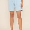 Frottee Bermuda In Pastellblau Baumwolle/Polyester