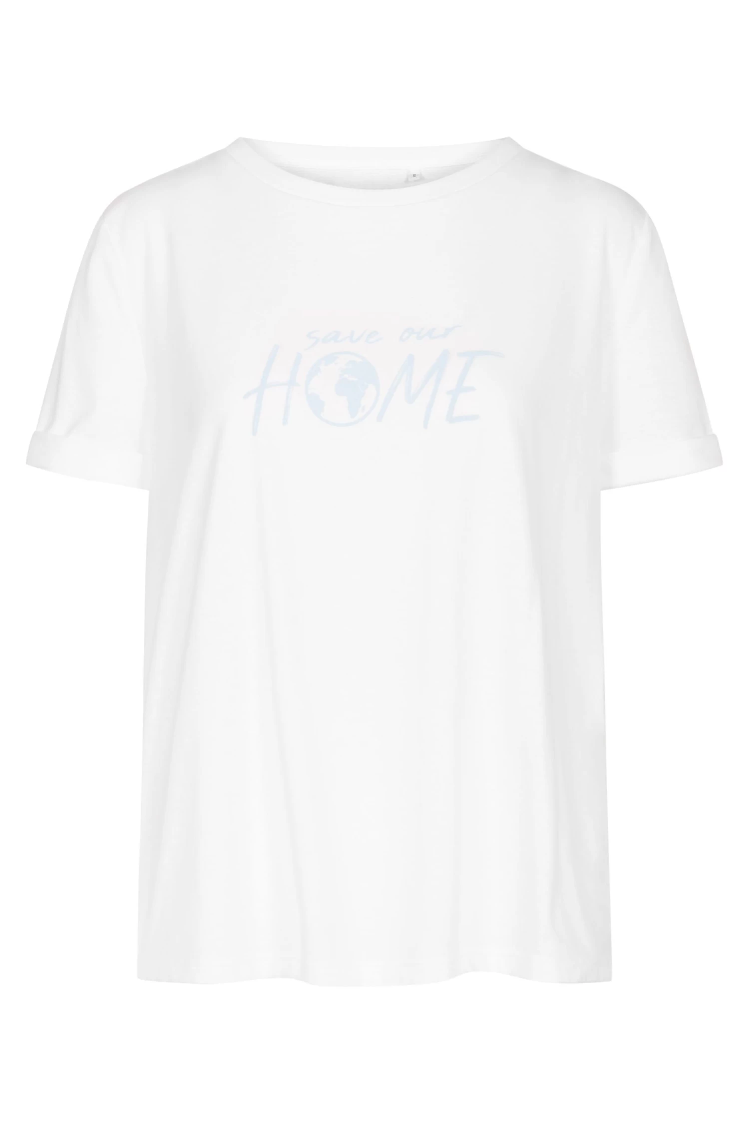 T-Shirt Mit Schriftzug "Save Our Home" Mix Und Match 100% Baumwolle 2 T-Shirt Mit Schriftzug "Save Our Home" Mix Und Match 100% Baumwolle - Image 2