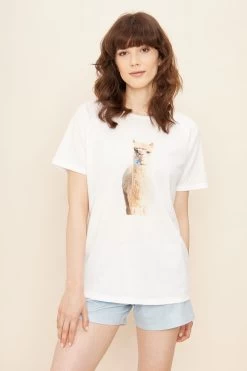 T-Shirt Mit Frontmotiv "Alpaka" Mix Und Match 100% Baumwolle