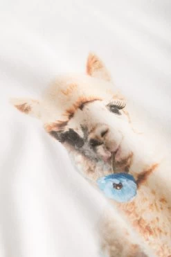 T-Shirt Mit Frontmotiv "Alpaka" Mix Und Match 100% Baumwolle -Pyjamas Für Zuhause 1222092 11710 4