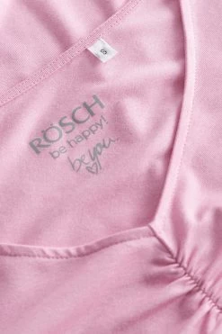 Nachthemd In Rosa Uni V-Ausschnitt Viskose/Elasthan -Pyjamas Für Zuhause 1222101 10025 4