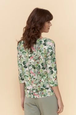 Pyjamashirt Im Frischen Blumendruck Grün-Rosa Mix & Match Baumwolle/Elasthan 9 Pyjamashirt Im Frischen Blumendruck Grün-Rosa Mix & Match Baumwolle/Elasthan -Pyjamas Für Zuhause 1222110 16403 2