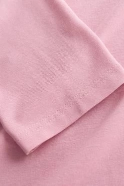 Pyjamashirt In Rosa Uni V-Ausschnitt Mix & Match Viskose/Elasthan -Pyjamas Für Zuhause 1222111 10025 5