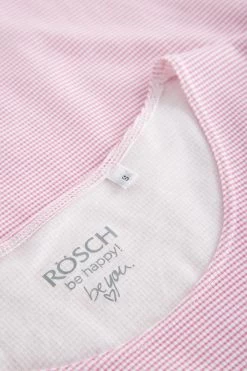 Pyjamashirt Im Rosa Ringel Ripp-Struktur Brusttasche Mix & Match 100% Baumwolle -Pyjamas Für Zuhause 1222113 16380 4