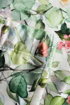 Pyjamahose Im Frischen Blumendruck Grün-Rosa Mix & Match Baumwolle/Elasthan -Pyjamas Für Zuhause 1222122 16403 4