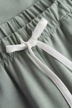 Sweathose Mit Bündchen-Abschluss Grün Uni Mix & Match Baumwolle/Elasthan -Pyjamas Für Zuhause 1222123 11575 5
