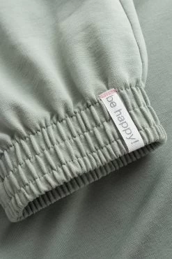 Sweathose Mit Bündchen-Abschluss Grün Uni Mix & Match Baumwolle/Elasthan -Pyjamas Für Zuhause 1222123 11575 6