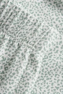 Shorts Im Minimalistischem Leo-Druck Grün Mix & Match Baumwolle/Elasthan -Pyjamas Für Zuhause 1222143 16549 4