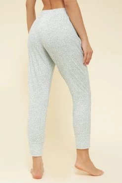 7/8-Hose Im Minimalistischem Leo-Druck Grün Mix & Match Baumwolle/Elasthan -Pyjamas Für Zuhause 1222144 16549 2