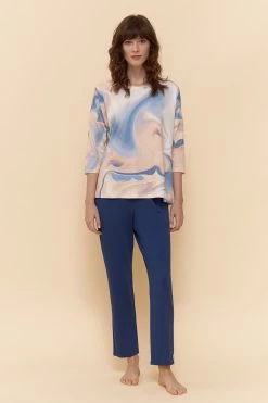 Shirt Im Grafischen Druck Pastellfarben Mix & Match Baumwolle/Elasthan -Pyjamas Für Zuhause 1222160 16341 3