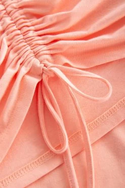 Langarmshirt Mit Moderner Raffung Apricot Mix & Match Baumwolle/Elasthan -Pyjamas Für Zuhause 1222162 10635 5