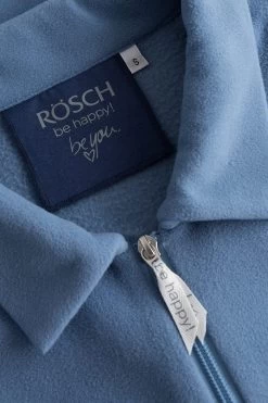 Fleece-Loungejacke Mit Modernem Kragen Tasche Blau Mix & Match Polyester -Pyjamas Für Zuhause 1222163 11998 4