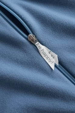 Fleece-Loungejacke Mit Modernem Kragen Tasche Blau Mix & Match Polyester -Pyjamas Für Zuhause 1222163 11998 6