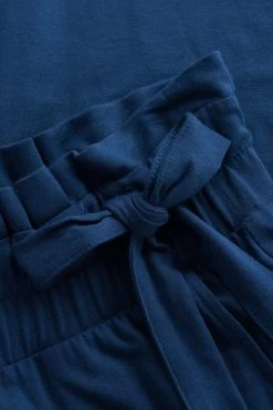 7/8-Pyjamahose Mit Bindeband Raffungen Blau Mix & Match Viskose/Elasthan -Pyjamas Für Zuhause 1222171 11714 4