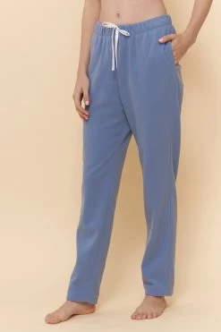 Fleece-Loungehose Mit Taschen Blau Mix & Match Polyester