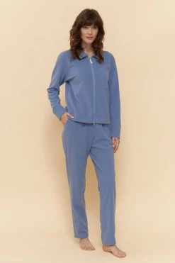Fleece-Loungehose Mit Taschen Blau Mix & Match Polyester -Pyjamas Für Zuhause 1222175 11998 3