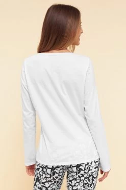 Pyjamashirt Mit Motivdruck "be Pandaful" Weiß Mix & Match 100% Baumwolle -Pyjamas Für Zuhause 1222192 11727 2