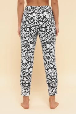 7/8-Pyjamahose Im Panda-Druck Schwarz-Weiß Taschen Mix & Match 100% Baumwolle -Pyjamas Für Zuhause 1222193 10996 2