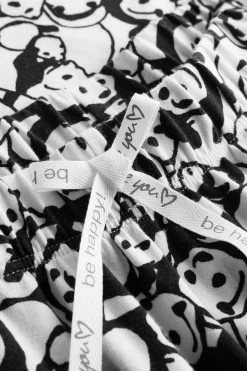 7/8-Pyjamahose Im Panda-Druck Schwarz-Weiß Taschen Mix & Match 100% Baumwolle -Pyjamas Für Zuhause 1222193 10996 4