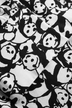 7/8-Pyjamahose Im Panda-Druck Schwarz-Weiß Taschen Mix & Match 100% Baumwolle -Pyjamas Für Zuhause 1222193 10996 6