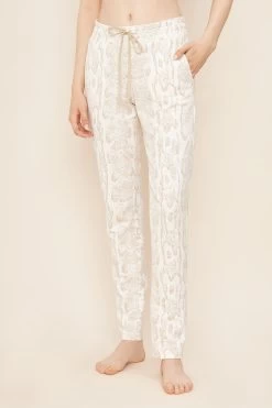 Sweathose Im Schlangenprint Animalprint Pastellfarben Loungehose Baumwolle/Elasthan