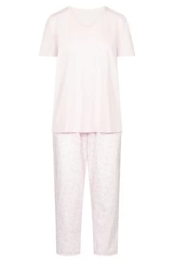 Pyjama Kurz Mit Gingkoblätter-Druck Rosa Verspielt 100% Baumwolle 11 Pyjama Kurz Mit Gingkoblätter-Druck Rosa Verspielt 100% Baumwolle -Pyjamas Für Zuhause 1223223 16711 51