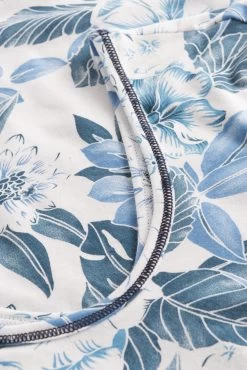 Nachthemd Kurzarm Im Blumenprint Blau-Töne Tailliert Baumwolle/Elasthan 9 Nachthemd Kurzarm Im Blumenprint Blau-Töne Tailliert Baumwolle/Elasthan -Pyjamas Für Zuhause 1223266 11573 3