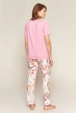 Pyjama Mit Romantischem Blütendruck Wellensaum Verspielt Baumwolle/Modal 13 Pyjama Mit Romantischem Blütendruck Wellensaum Verspielt Baumwolle/Modal -Pyjamas Für Zuhause 1223302 16400 60