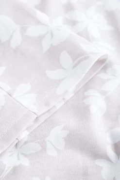 Pyjama Kurz Im Blumendruck Wickeloptik Spitzenband 100% Baumwolle -Pyjamas Für Zuhause 1223313 16402 43