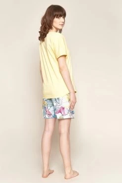 Pyjama Mit Schmetterlingsdruck Fröhlich Sommerlich Baumwolle/Modal 8 Pyjama Mit Schmetterlingsdruck Fröhlich Sommerlich Baumwolle/Modal -Pyjamas Für Zuhause 1223383 16813 2