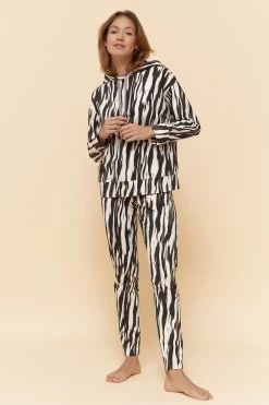 Kapuzen-Sweatshirt Im Zebra-Druck Animalprint Hoodie Bio-Baumwolle/Elasthan 10 Kapuzen-Sweatshirt Im Zebra-Druck Animalprint Hoodie Bio-Baumwolle/Elasthan -Pyjamas Für Zuhause 1223400 16572 3