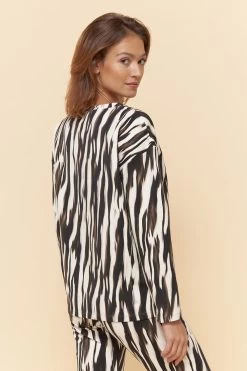 Sweatshirt Im Zebra-Druck Animalprint Rundhals Bio-Baumwolle/Elasthan -Pyjamas Für Zuhause 1223401 16572 9