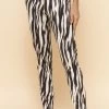 Sweathose Im Zebra-Druck Animalprint Loungehose Bio-Baumwolle/Elasthan