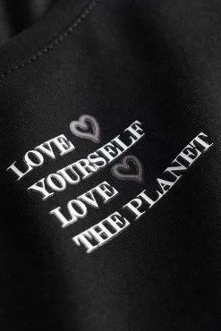 Langarmshirt Mit Schriftzug "love Yourself, Love The Planet" Schwarz 100% Bio-Baumwolle 13 Langarmshirt Mit Schriftzug "love Yourself, Love The Planet" Schwarz 100% Bio-Baumwolle -Pyjamas Für Zuhause 1223405 10995 6