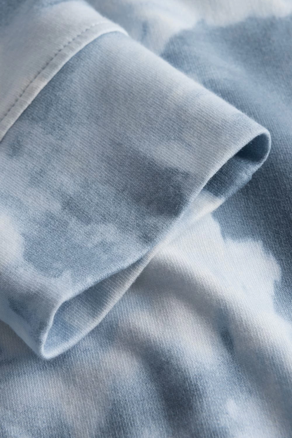 Sweatjacke Im Blauen Batik-Druck Hoodie Kapuze Bio-Baumwolle/Elasthan 6 Sweatjacke Im Blauen Batik-Druck Hoodie Kapuze Bio-Baumwolle/Elasthan - Image 6