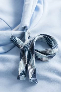 Sweatshirt Mit Stickerei "thanks" Blau Kapuze Hoodie Bio-Baumwolle/Elasthan -Pyjamas Für Zuhause 1223418 10556 4