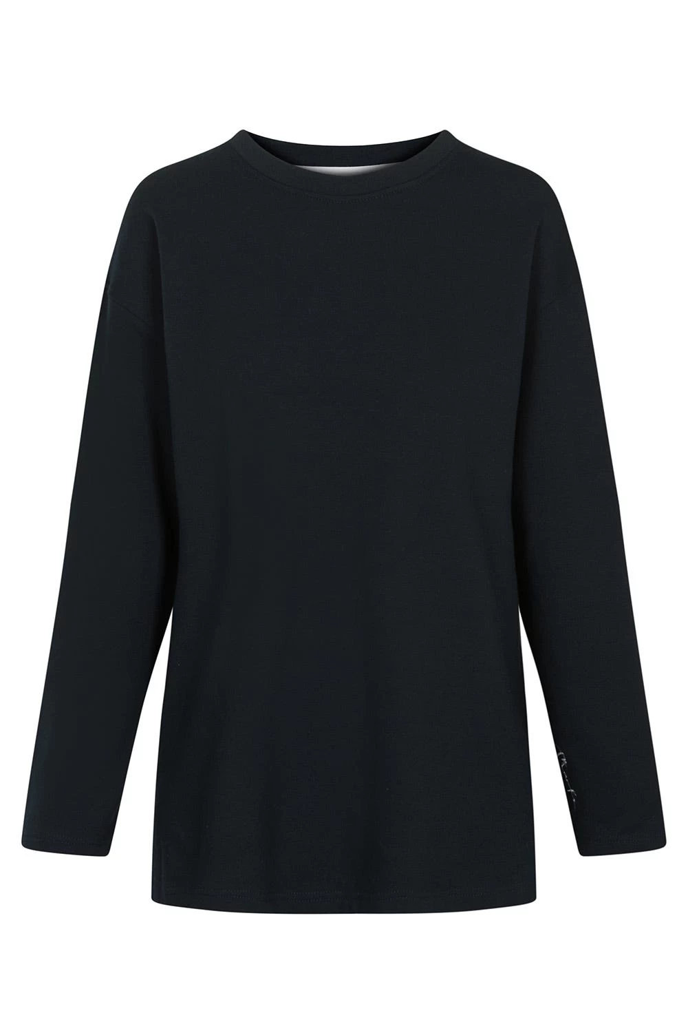 Sweatshirt Mit Stickerei "thanks" Dunkelblau Einfarbig Bio-Baumwolle/Elasthan 2 Sweatshirt Mit Stickerei "thanks" Dunkelblau Einfarbig Bio-Baumwolle/Elasthan - Image 2