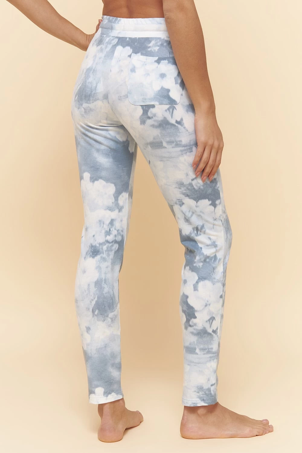 Sweathose Im Blauen Batik-Druck Bio-Baumwolle/Elasthan 3 Sweathose Im Blauen Batik-Druck Bio-Baumwolle/Elasthan - Image 3