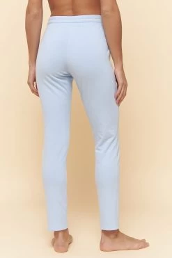 Basic Sweathose Mit Stickerei "thanks" Hellblau Bio-Baumwolle/Elasthan -Pyjamas Für Zuhause 1223423 10556 2