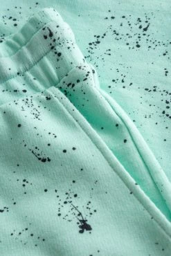 Bermuda Im Farbspritzer-Druck Sommer-Sweat Mintgrün Mix & Match Bio-Baumwolle/Elasthan -Pyjamas Für Zuhause 1223443 16389 4