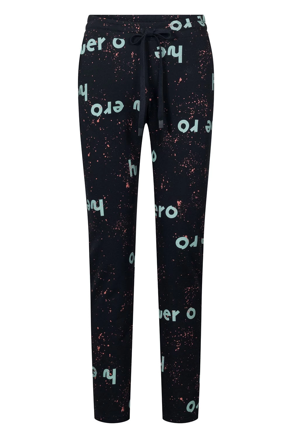 Sweathose Im Motivdruck "hero" Auf Farbspritzern Schwarz Mix & Match Bio-Baumwolle/Elasthan 2 Sweathose Im Motivdruck "hero" Auf Farbspritzern Schwarz Mix & Match Bio-Baumwolle/Elasthan - Image 2