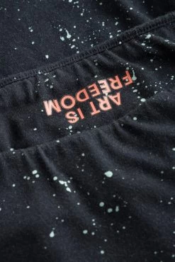 Leggings Im Farbspritzer-Druck Schwarz Loungehose Mix & Match Bio-Baumwolle/Elasthan 11 Leggings Im Farbspritzer-Druck Schwarz Loungehose Mix & Match Bio-Baumwolle/Elasthan -Pyjamas Für Zuhause 1223448 16351 4