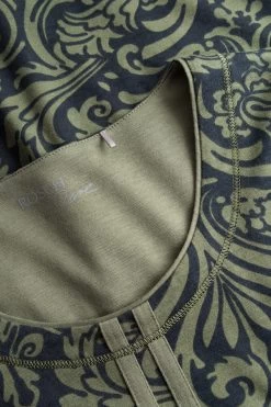 Pyjamashirt Im Orientalischen Druck Grün-Schwarz Aufgenähte Bänder Mix & Match Baumwolle/Modal Große Größen Bis 54 -Pyjamas Für Zuhause 1223470 16605 4