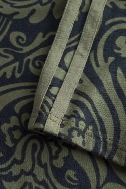 7/8-Hose Im Orientalischen Druck Grün-Schwarz Aufgenähte Bänder Mix & Match Baumwolle/Modal Große Größen Bis 54 -Pyjamas Für Zuhause 1223471 16605 13