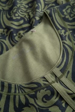 Nachtkleid Im Orientalischen Druck Grün-Schwarz Aufgenähte Bänder Baumwolle/Modal Große Größen Bis 54 -Pyjamas Für Zuhause 1223472 16605 4