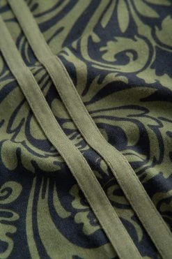 Nachtkleid Im Orientalischen Druck Grün-Schwarz Aufgenähte Bänder Baumwolle/Modal Große Größen Bis 54 -Pyjamas Für Zuhause 1223472 16605 5